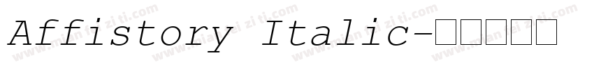 Affistory Italic字体转换
